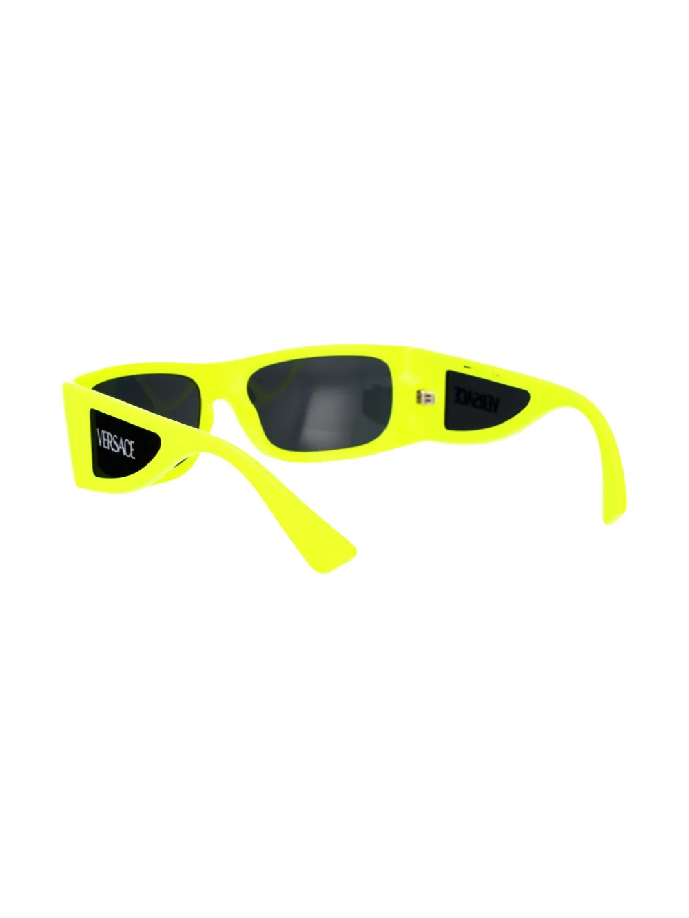 Versace Eyewear Zonnebril met rechthoekig montuur Geel