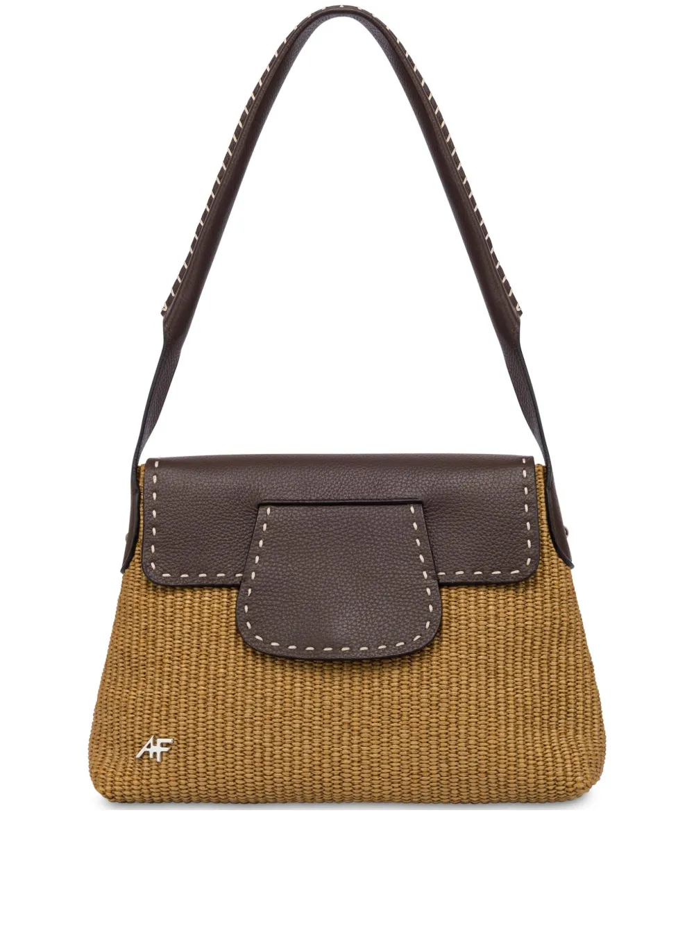 Alberta Ferretti Gewebte Schultertasche In Braun