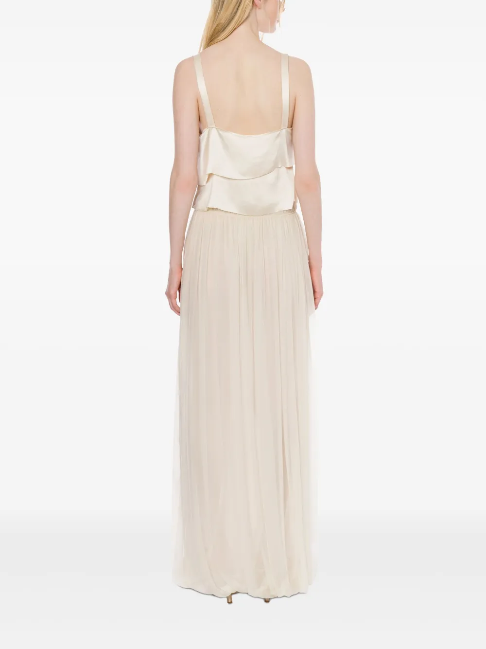 Alberta Ferretti Satijnen tanktop Wit