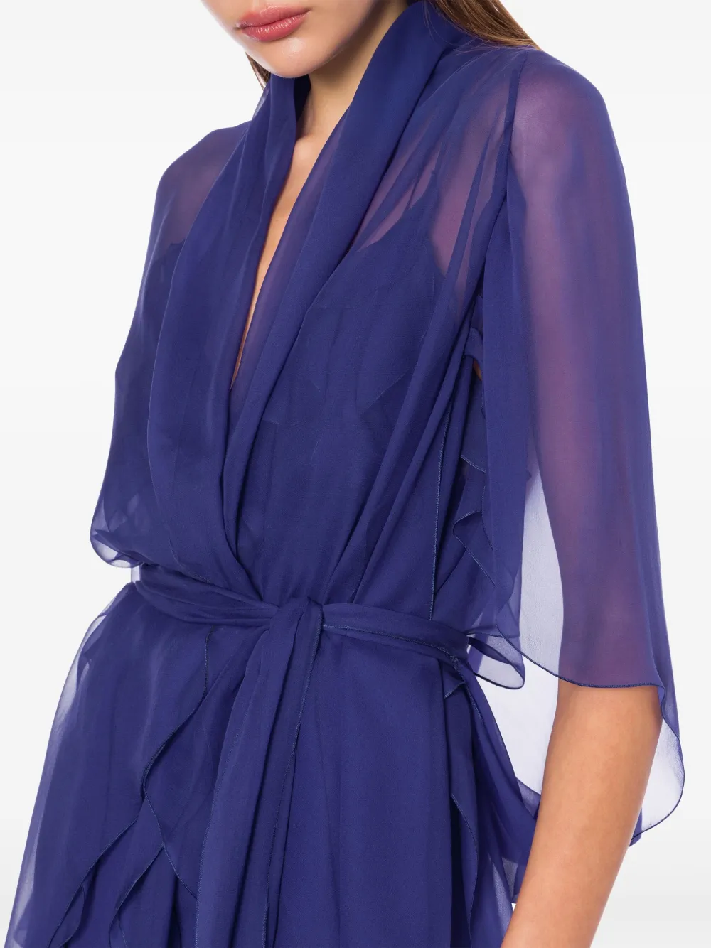 Alberta Ferretti Zijden jack Blauw