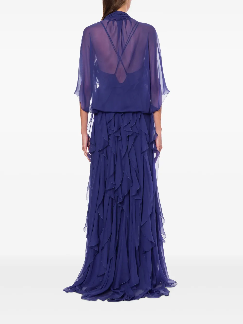 Alberta Ferretti Zijden jack Blauw
