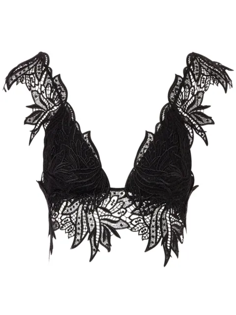Alberta Ferretti floral-embroidered top