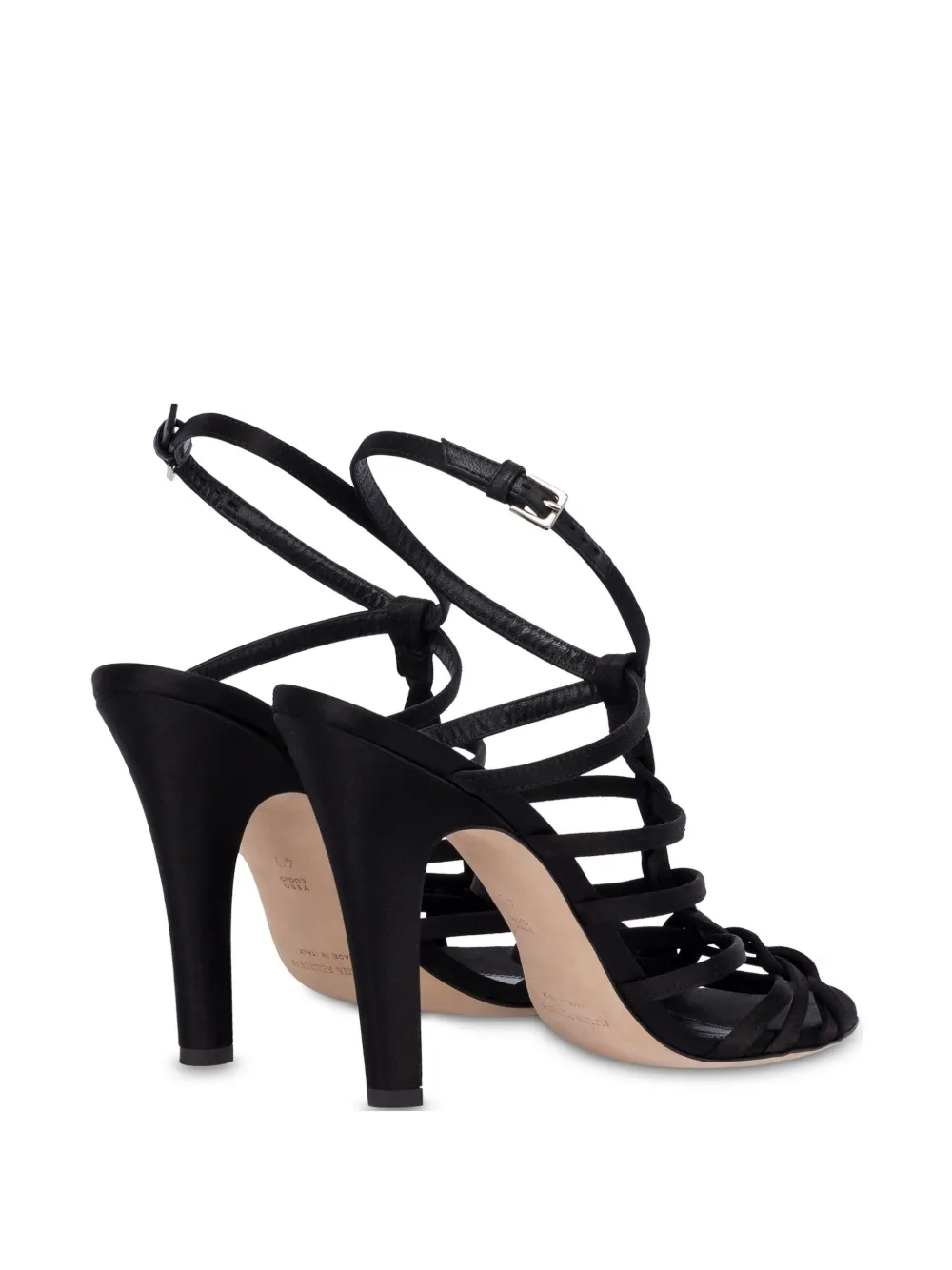 Alberta Ferretti leather sandals Black