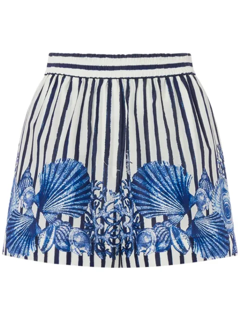 Alberta Ferretti shorts con motivo de rayas