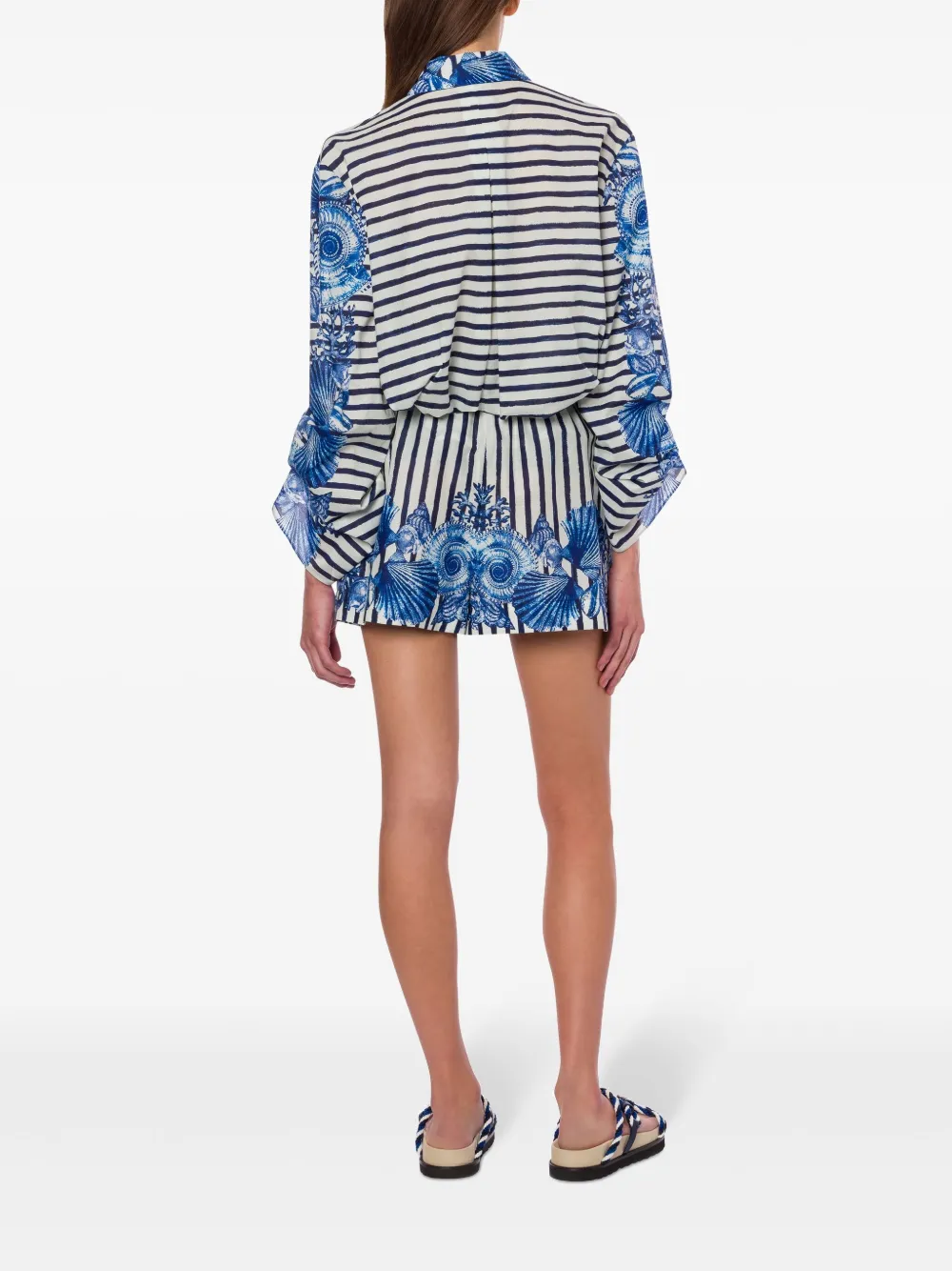Alberta Ferretti Gestreepte shorts Wit