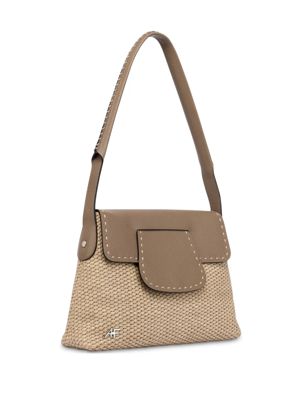 Alberta Ferretti Geweven schoudertas Beige