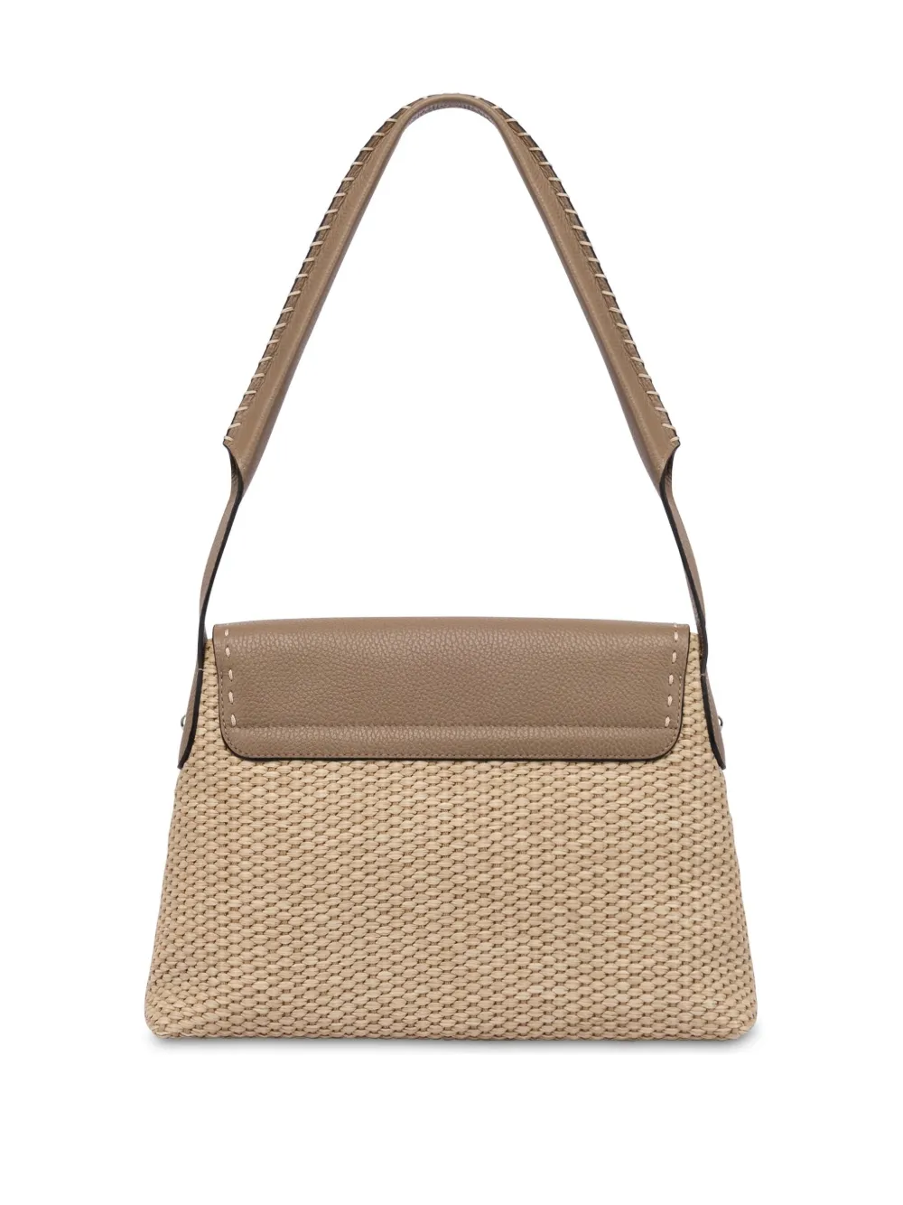 Alberta Ferretti Geweven schoudertas Beige