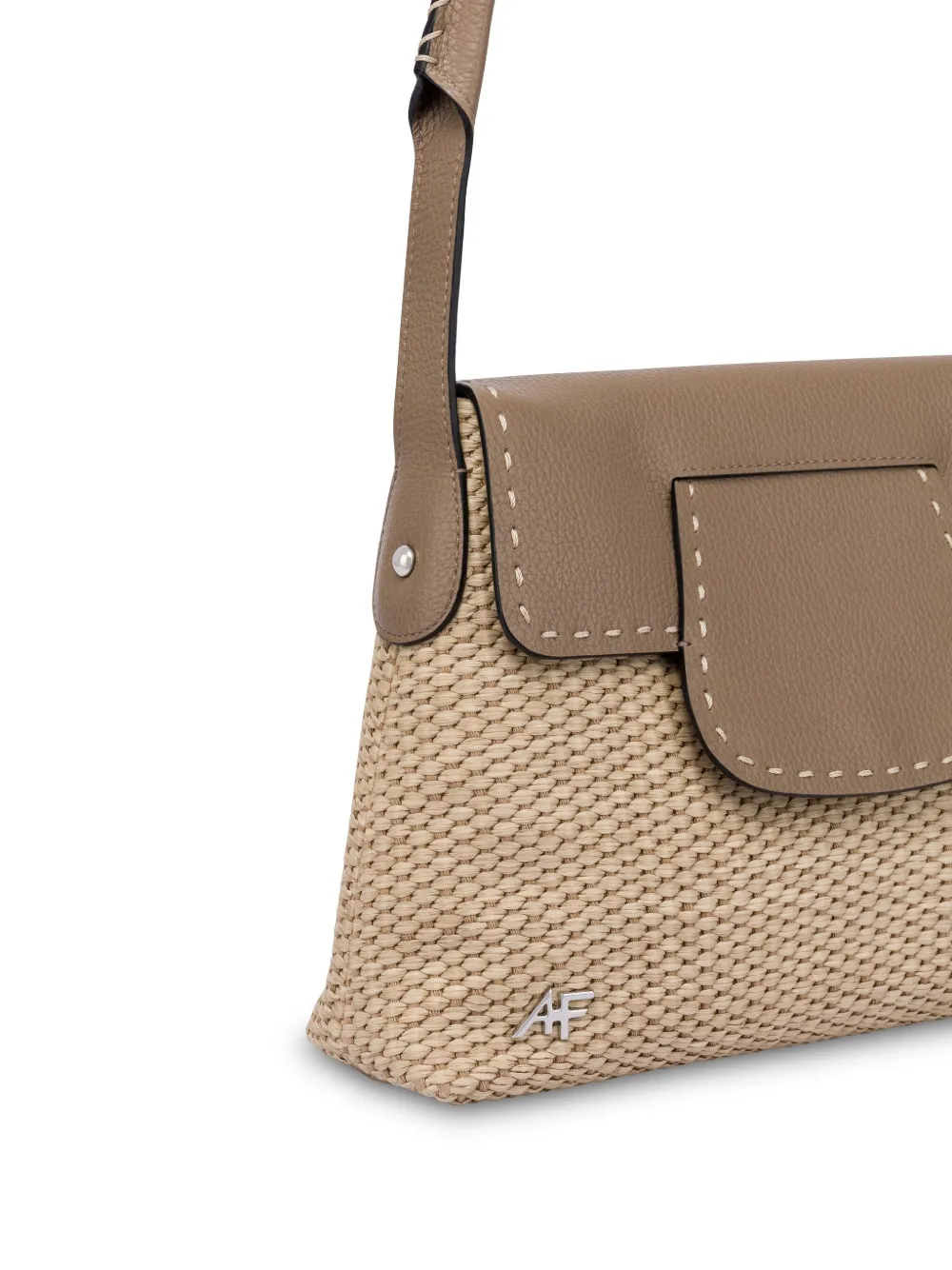 Alberta Ferretti Geweven schoudertas Beige
