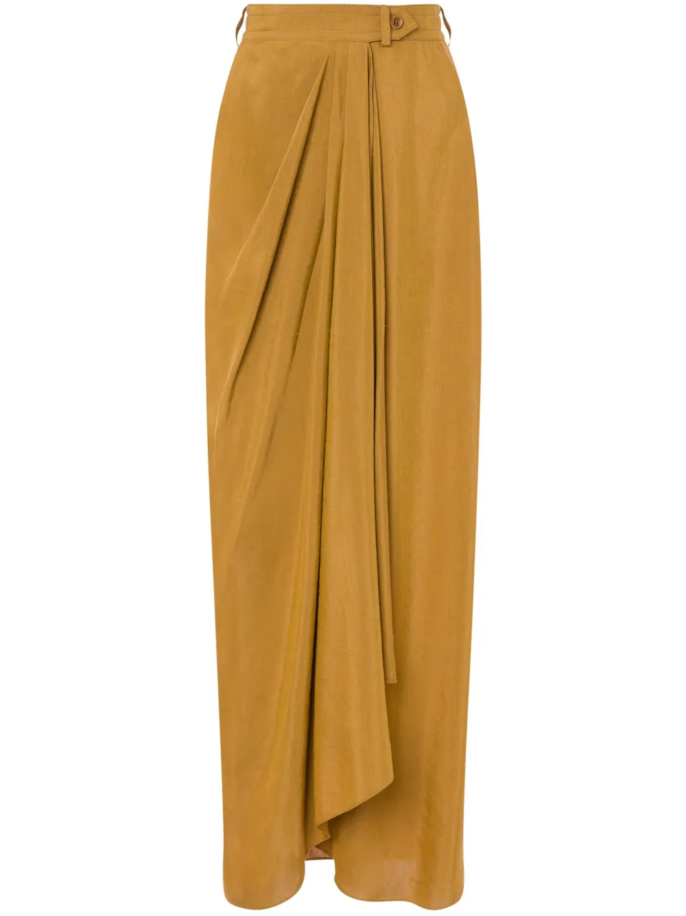 Alberta Ferretti Gedrapeerde maxi-rok Bruin