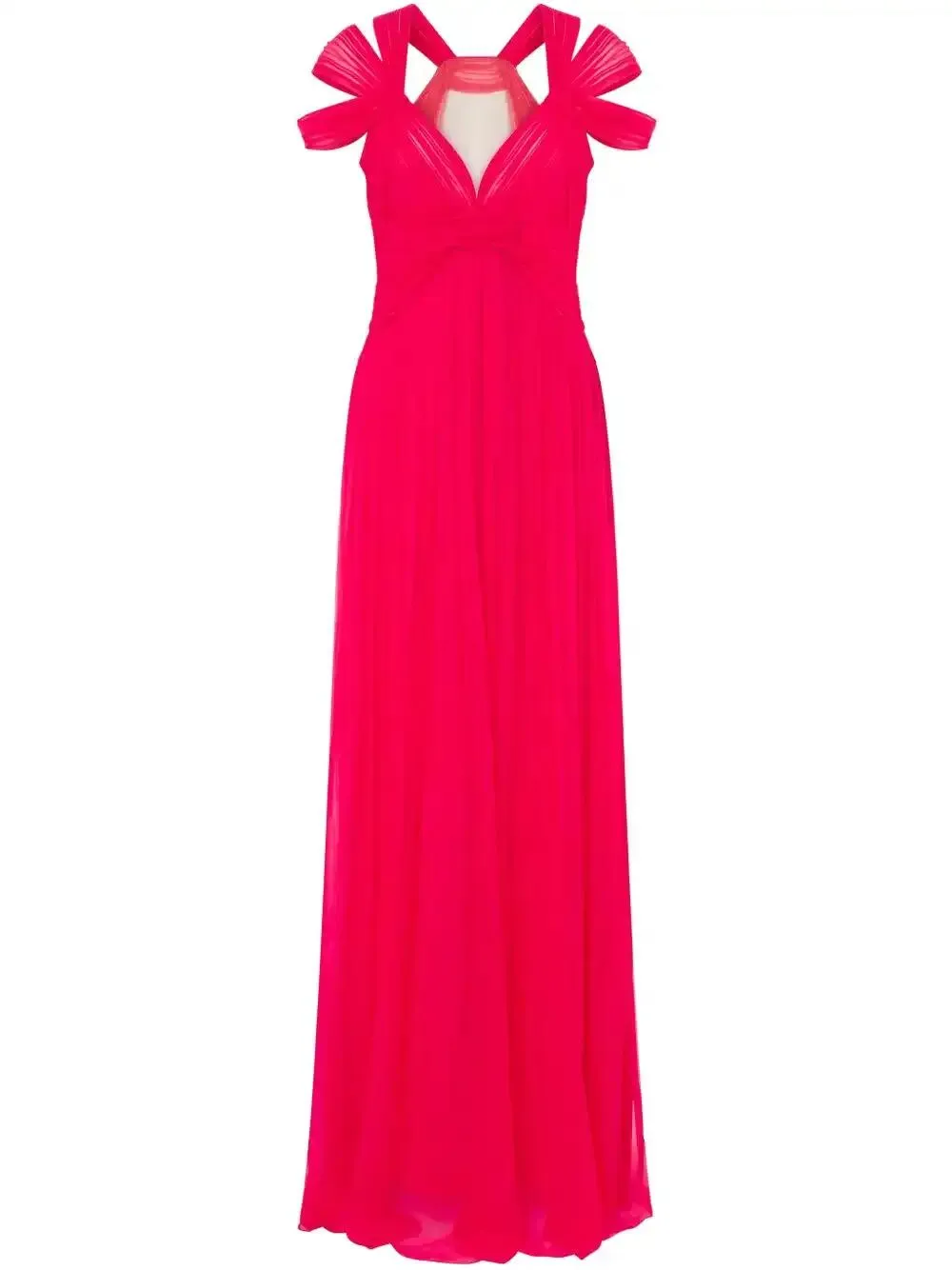 Shop Alberta Ferretti Multi-way-strap Maxi Dress In Pink