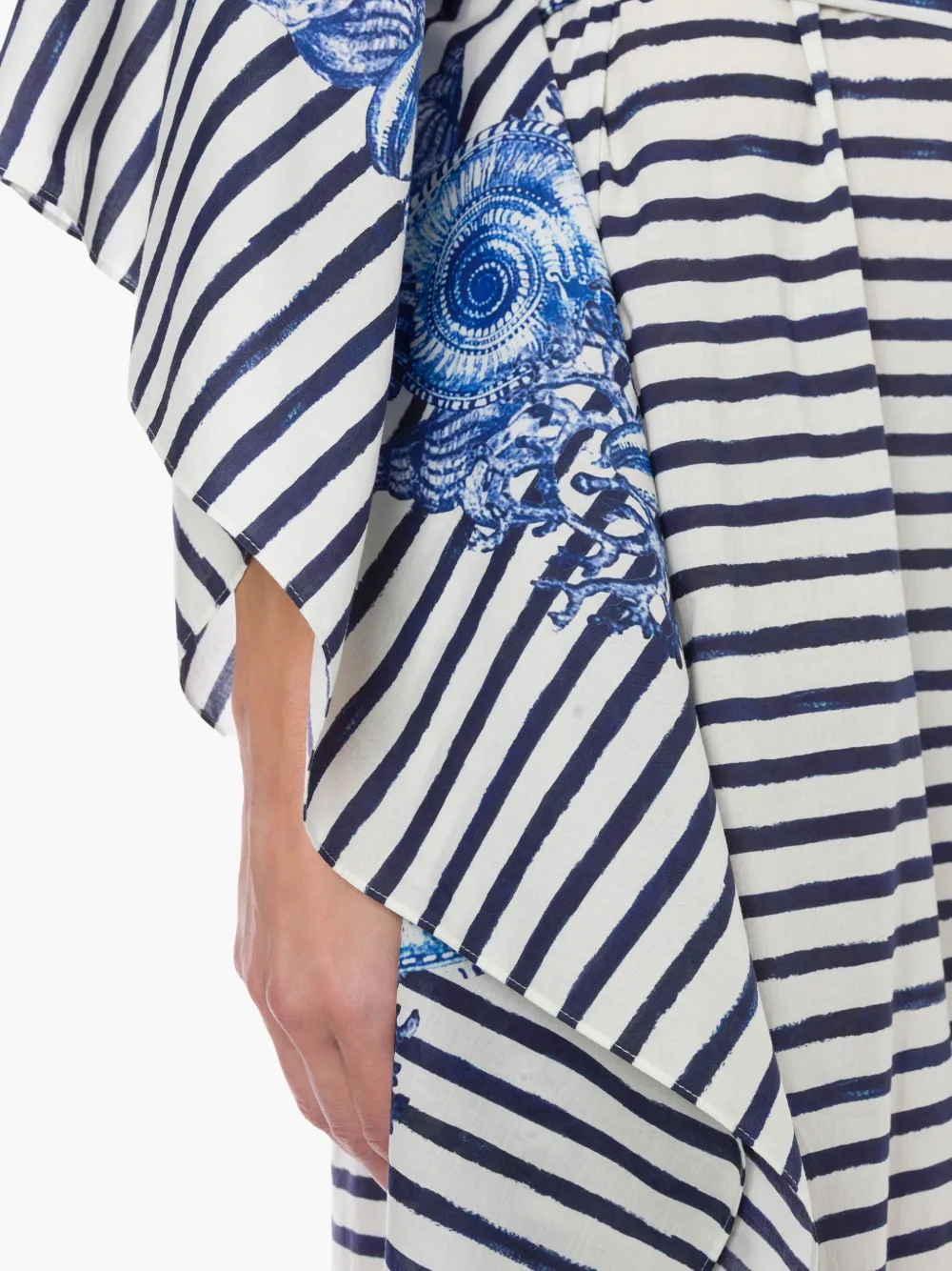 Alberta Ferretti Gestreepte jurk Wit