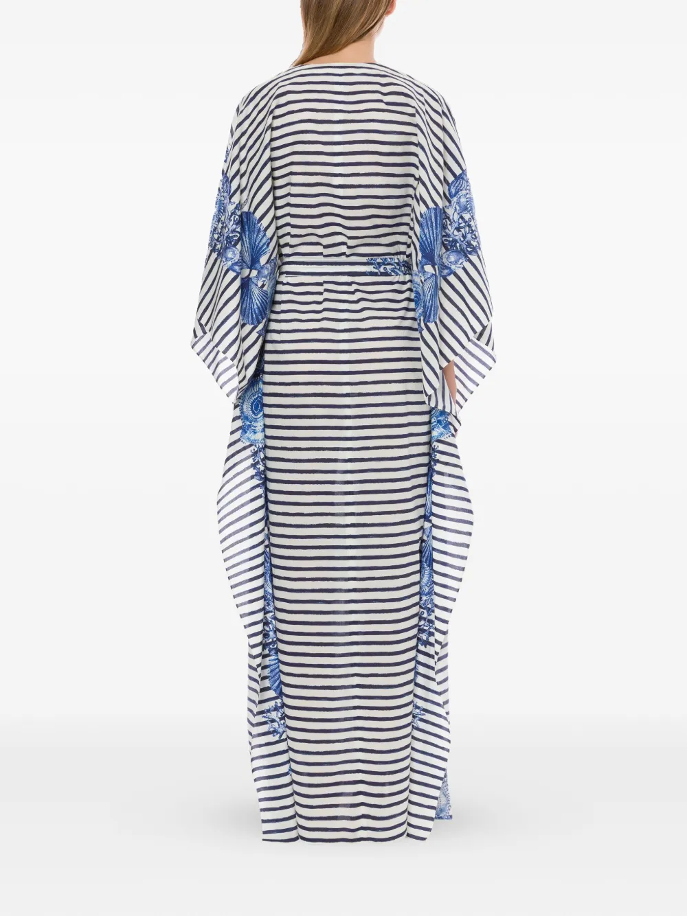Alberta Ferretti Gestreepte jurk Wit
