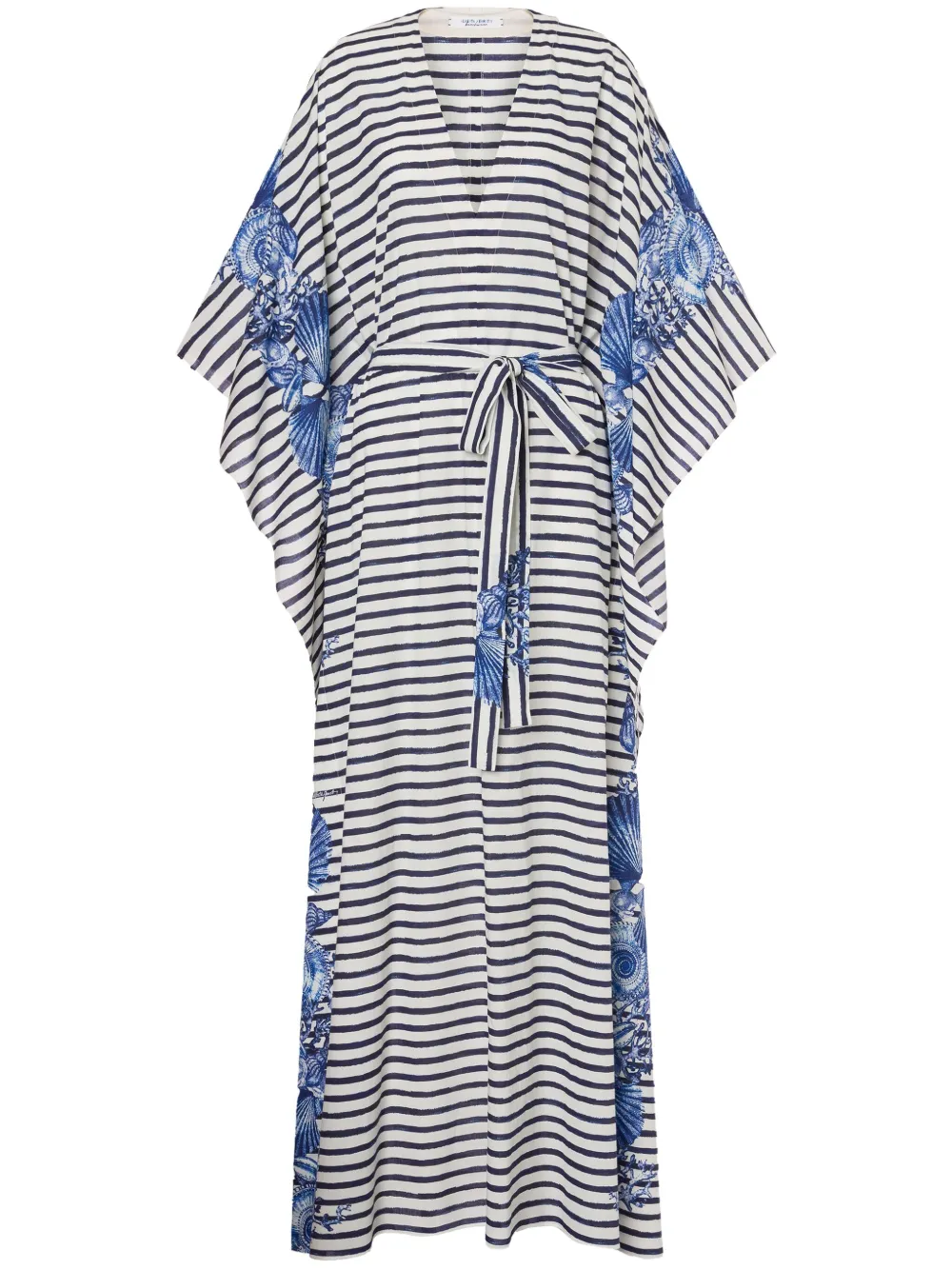 Alberta Ferretti stripe-pattern dress | White | Image 1