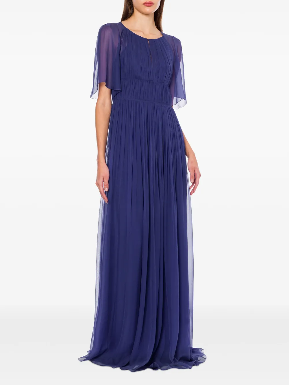 Alberta Ferretti Plissé maxi-jurk - Blauw