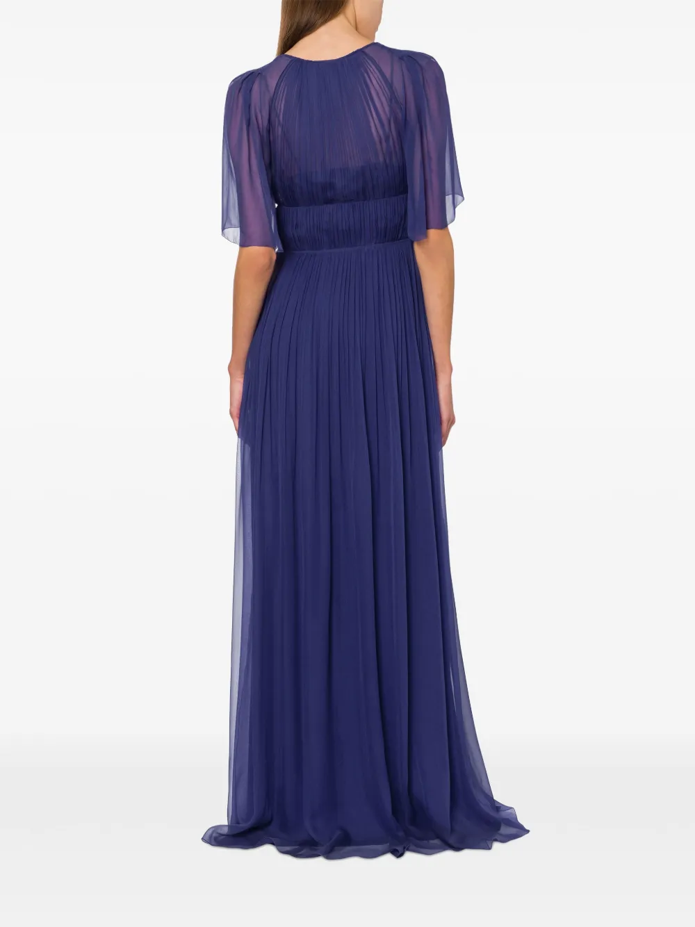 Alberta Ferretti Plissé maxi-jurk Blauw