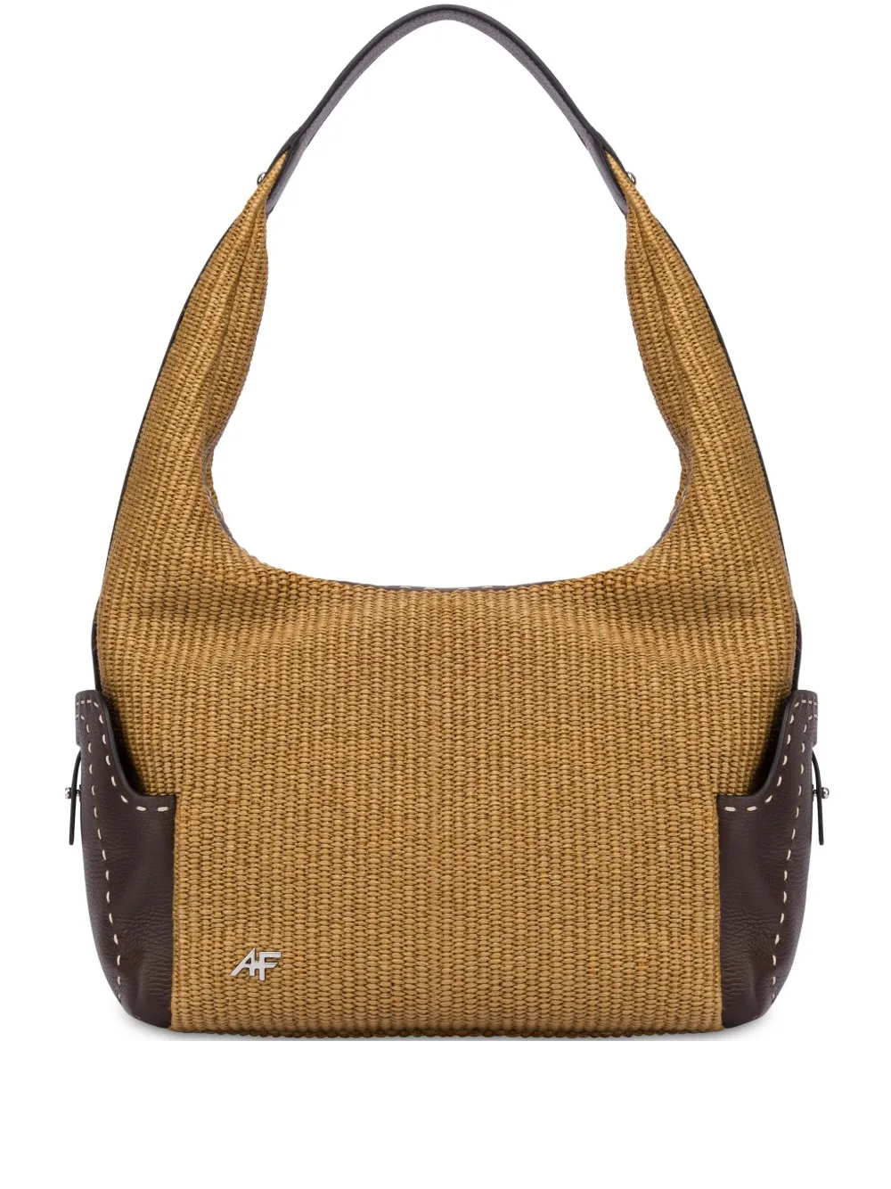 Alberta Ferretti Gewebte Schultertasche In Braun