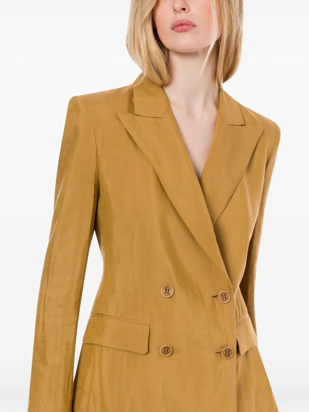 Alberta Ferretti Blazer met dubbele rij knopen Bruin