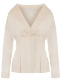 Alberta Ferretti shawl-collar blouse - Neutrals