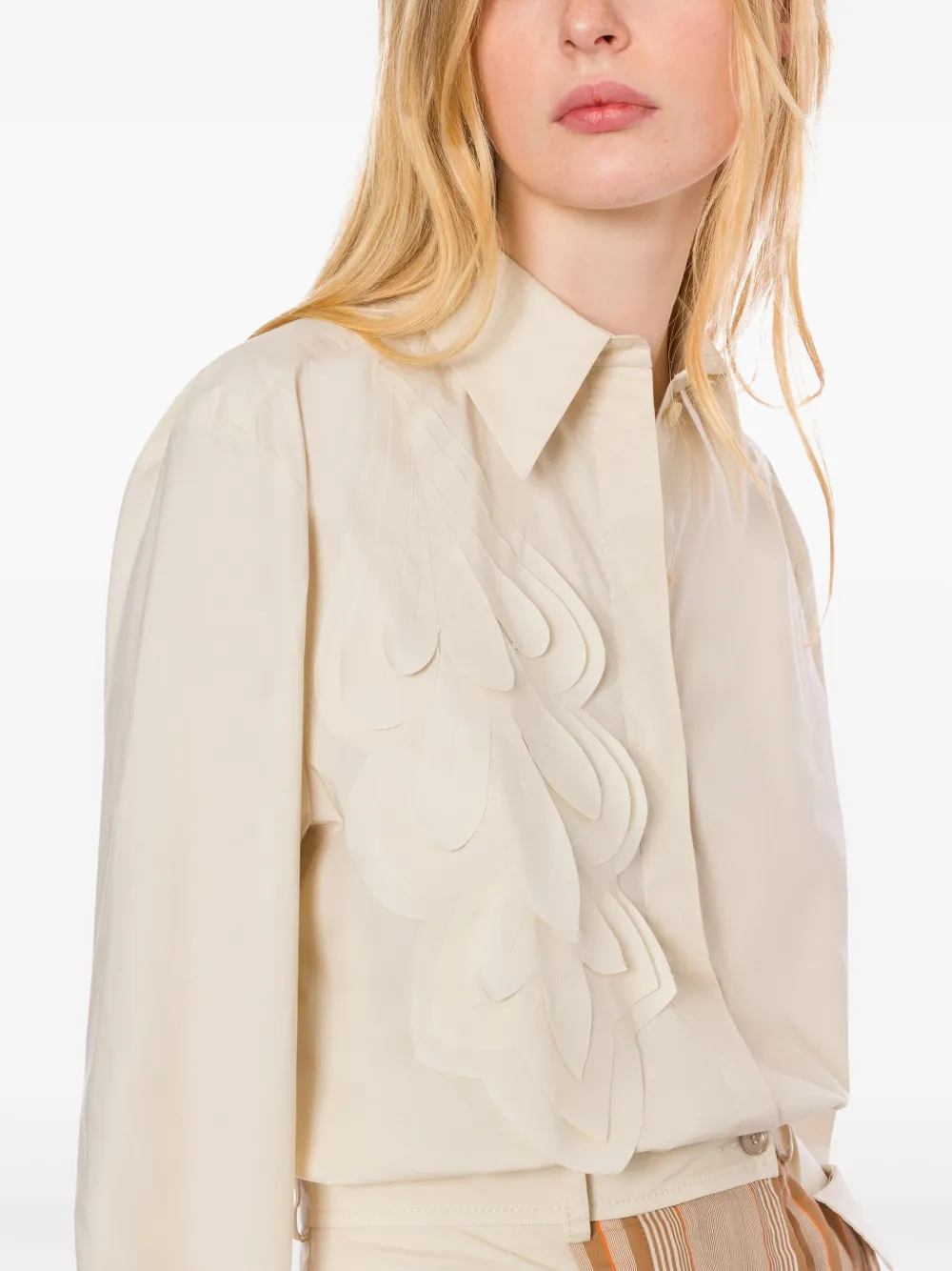 ALBERTA FERRETTI APPLIQUÉ-DETAIL SHIRT