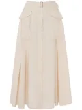Alberta Ferretti belted midi skirt - Neutrals