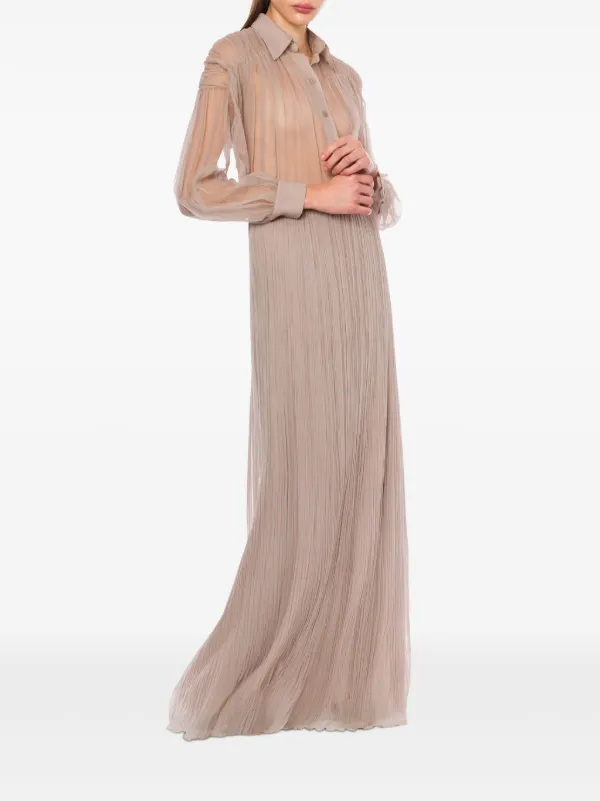 【A  FERRETTI】イタリア製品 シルク スカート Alberta Ferretti シルク マキシスカート | ニュートラル
