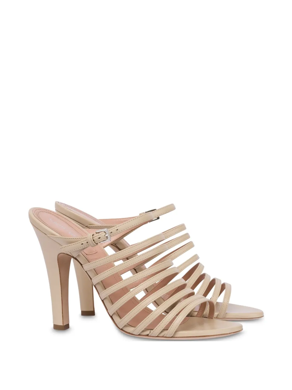 Alberta Ferretti Leren muiltjes Beige