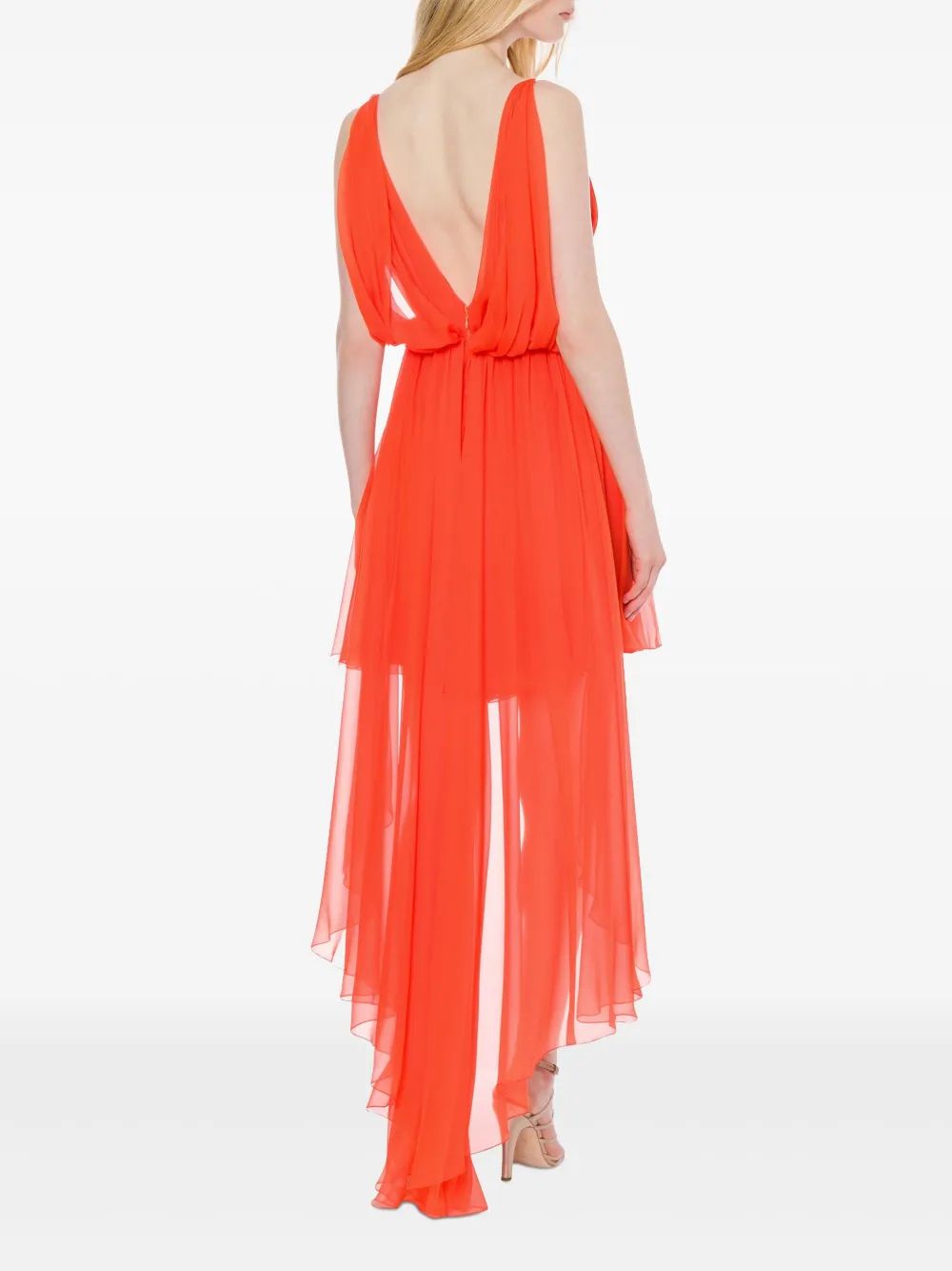 Alberta Ferretti Gedrapeerde mini-jurk Rood