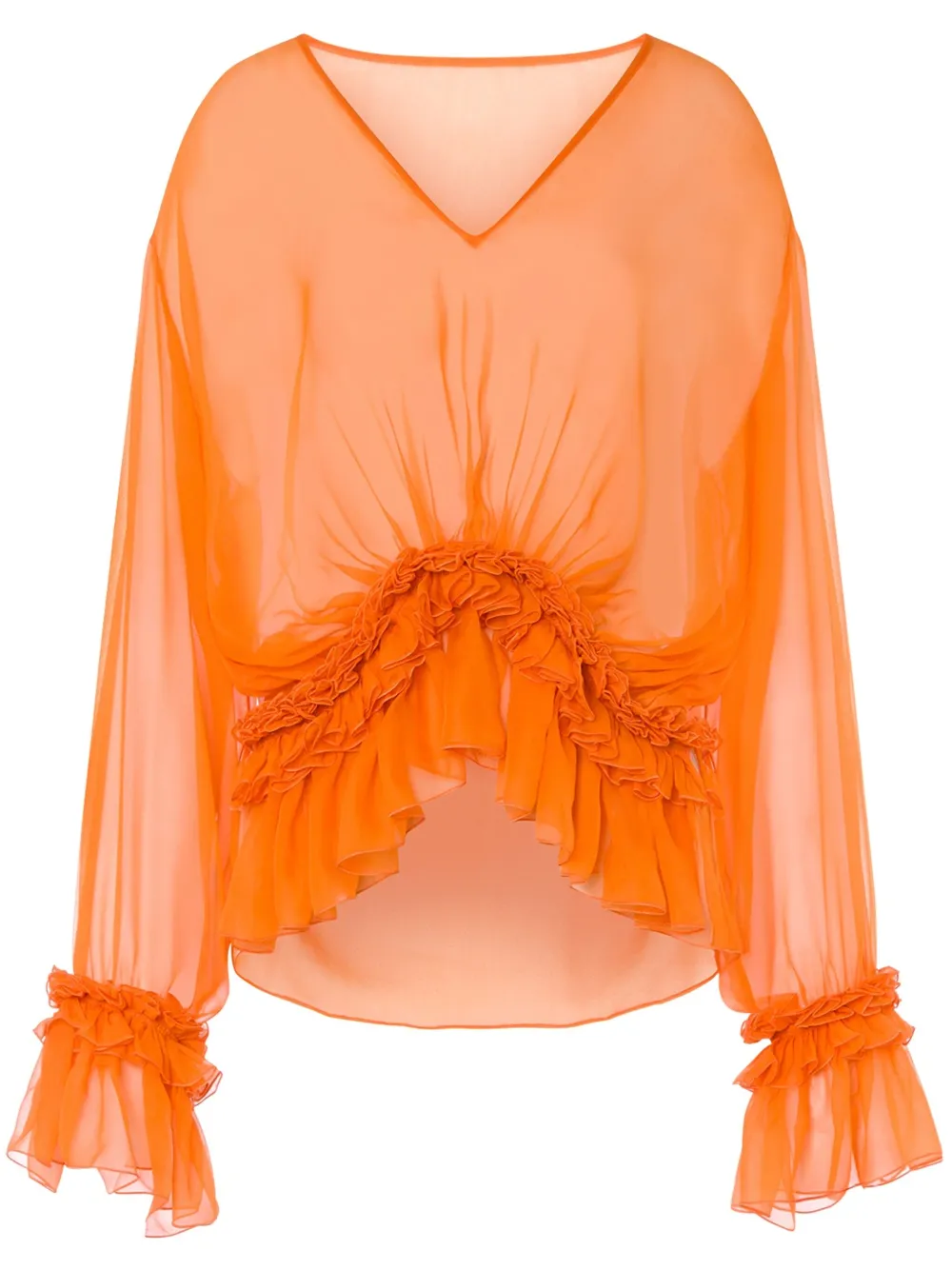 Alberta Ferretti blouse en soie | orange | Image 1