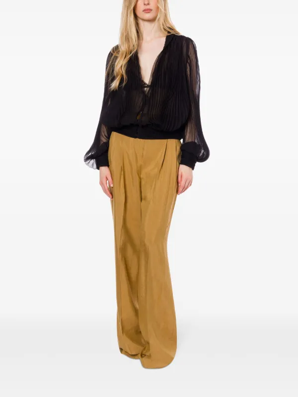 新品  FERRETTI アルベルタフェレッティ シルクブラウス Alberta Ferretti シルク ブラウス | ブラック | FARFETCH JP