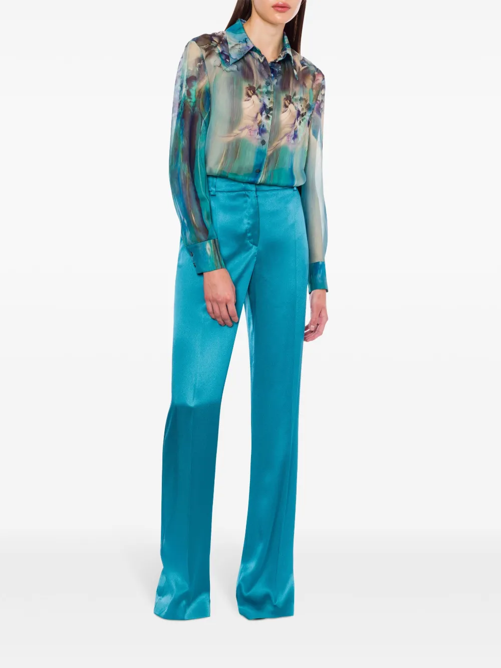 Alberta Ferretti Zijden blouse - Blauw