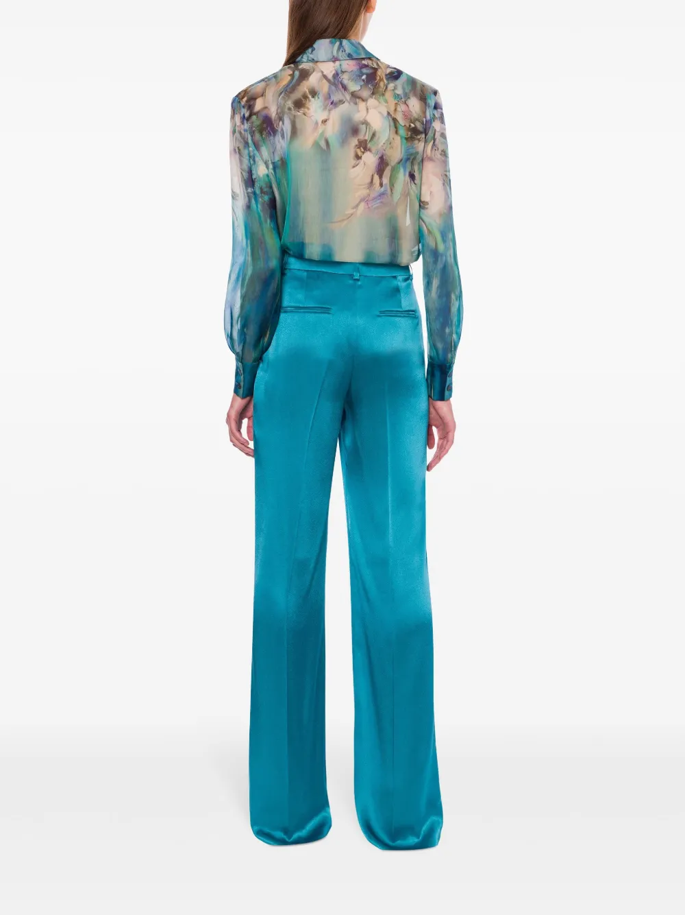 Alberta Ferretti Zijden blouse Blauw