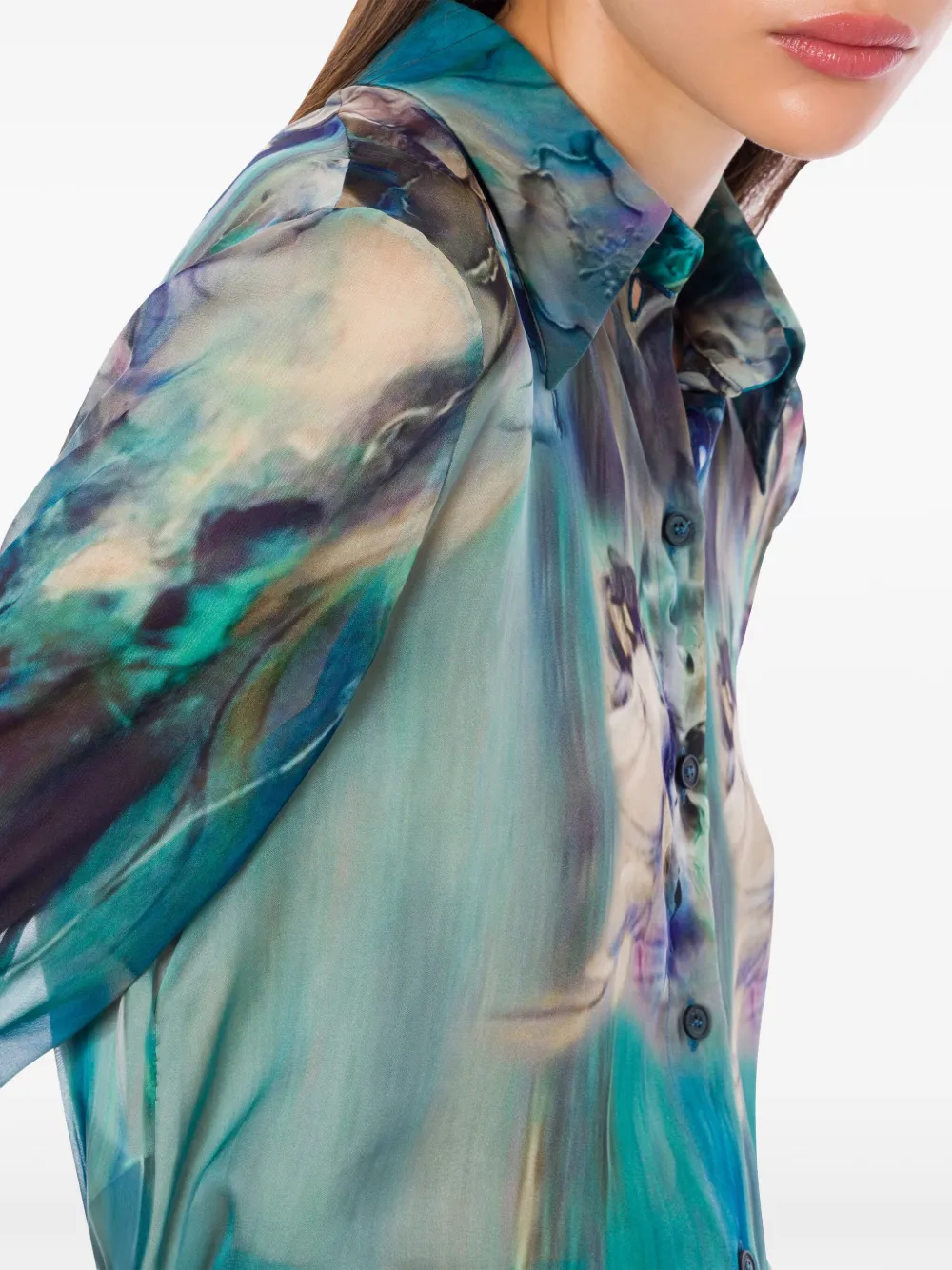 Alberta Ferretti Zijden blouse Blauw