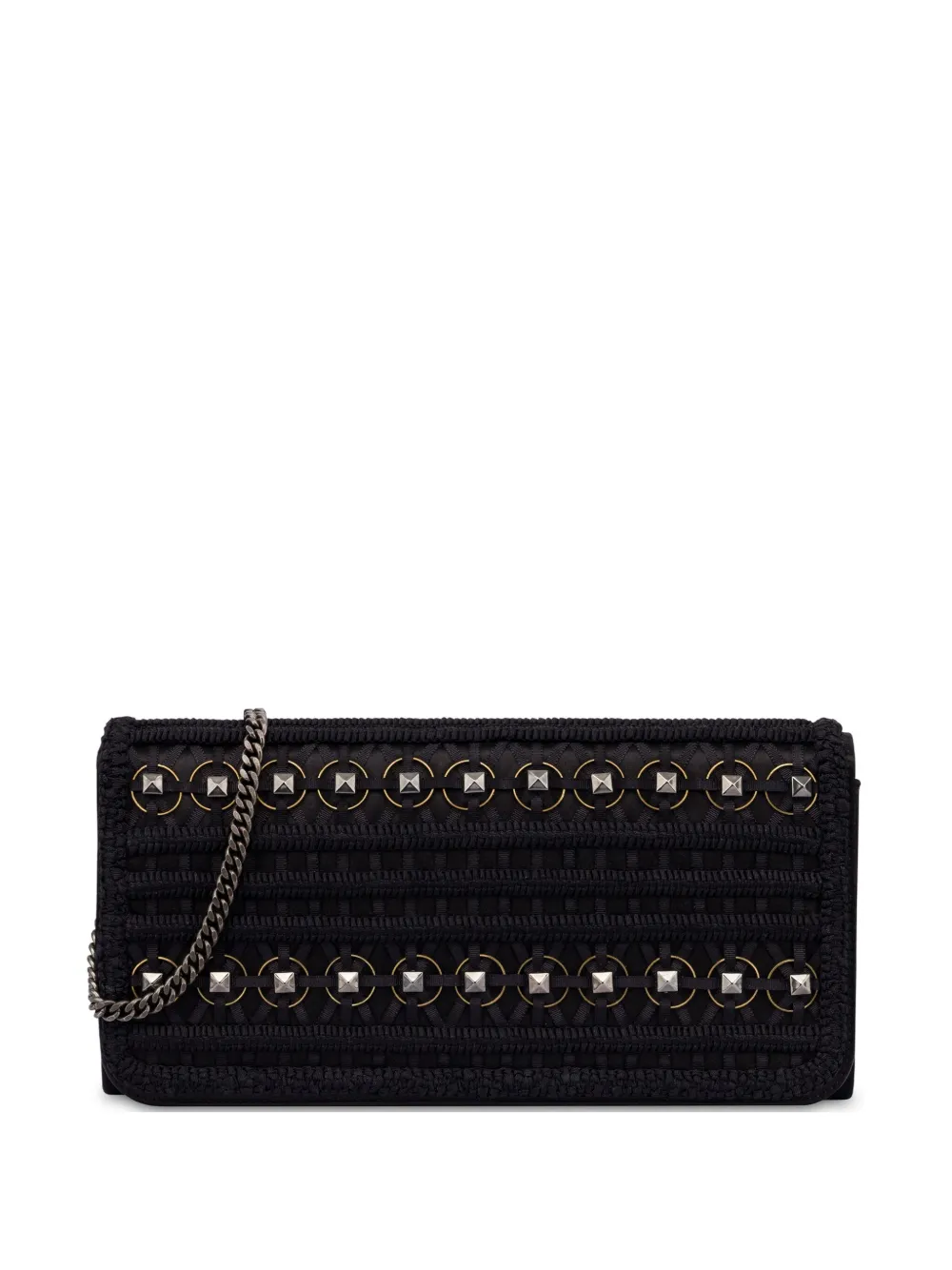 stud-embellished clutch bag