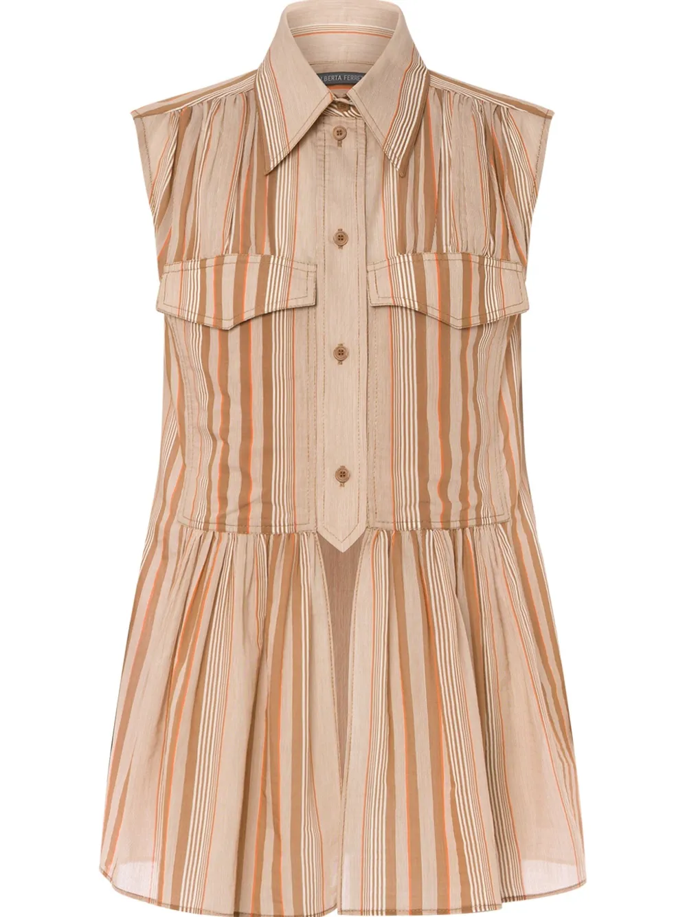 Alberta Ferretti camiseta con rayas estampadas | neutro | Image 1