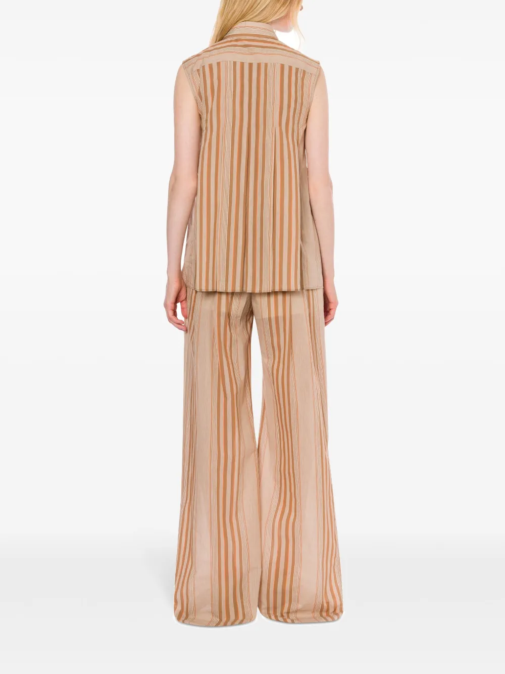 Alberta Ferretti Gestreepte tanktop Beige