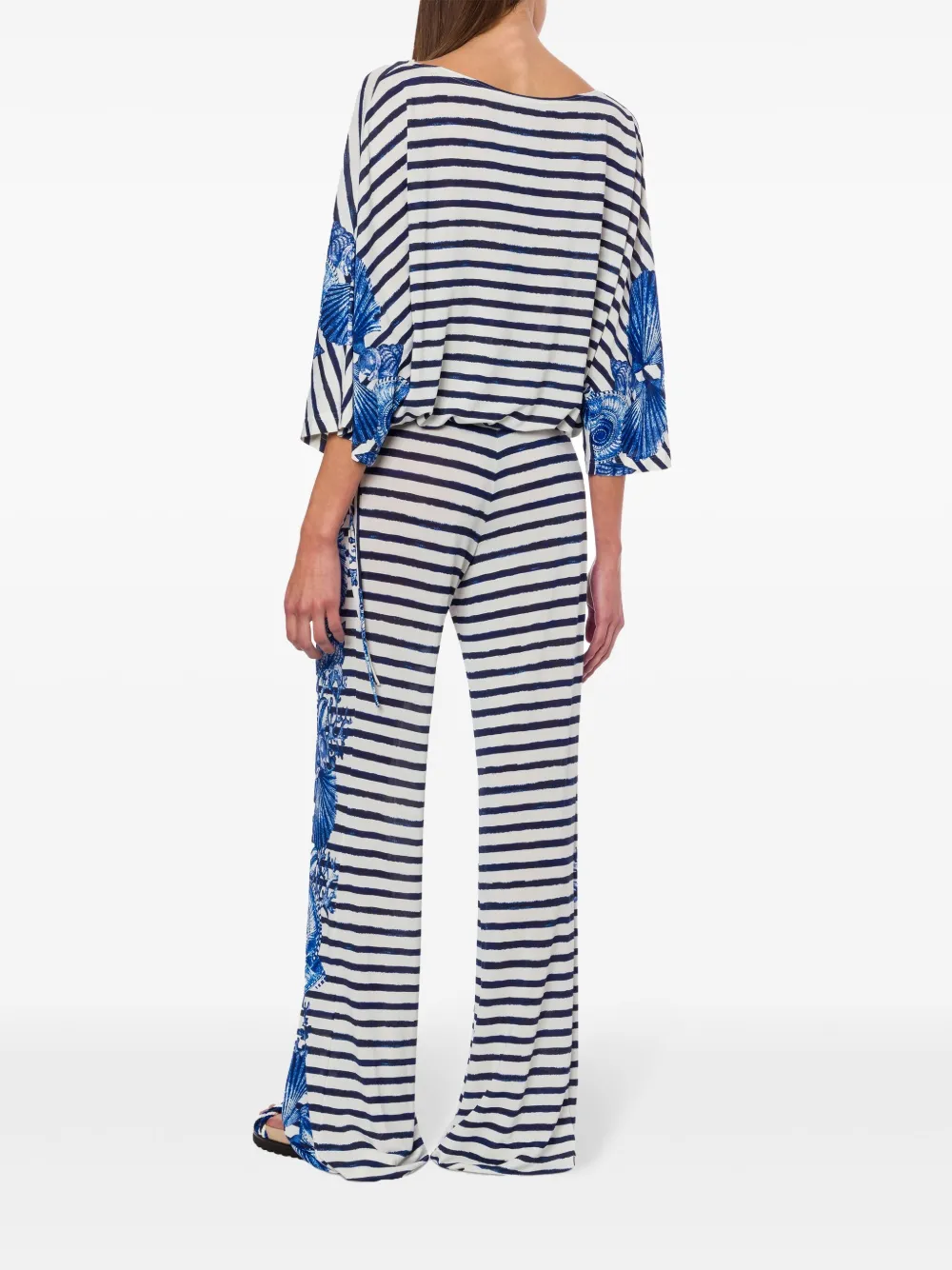 Alberta Ferretti Gestreepte broek Wit