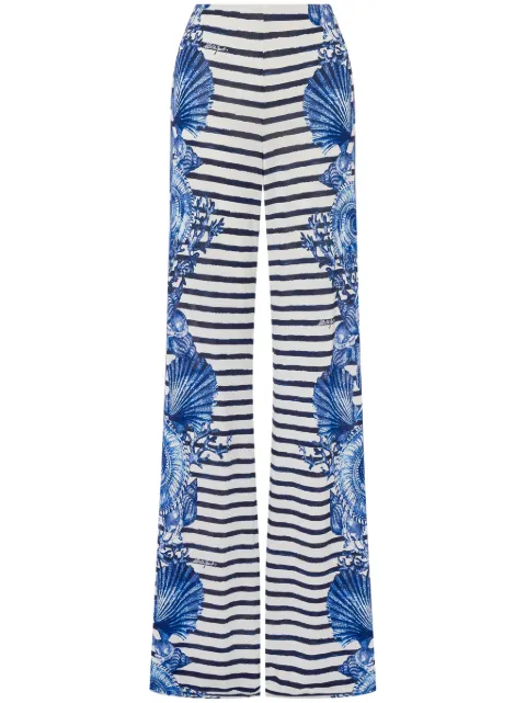 Alberta Ferretti pantalones anchos con motivo de rayas