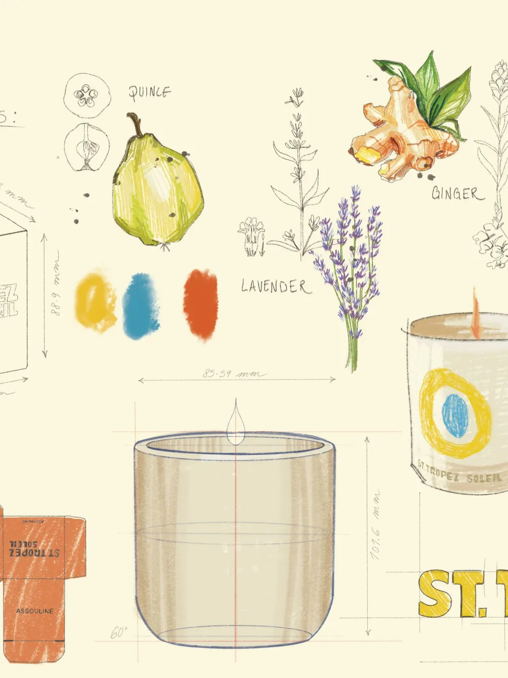 Assouline St. Tropez - Travel From Home Candle In Neutrals