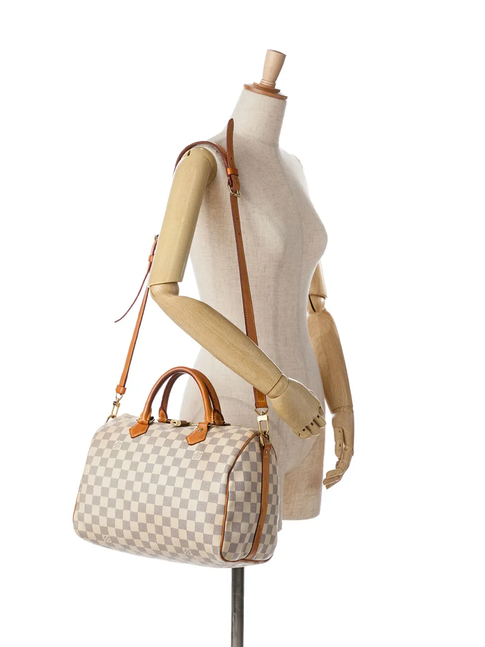 Affordable Louis Vuitton Pre-Owned 2019 Damier Azur Speedy Bandouliere 30 satchel WOMEN