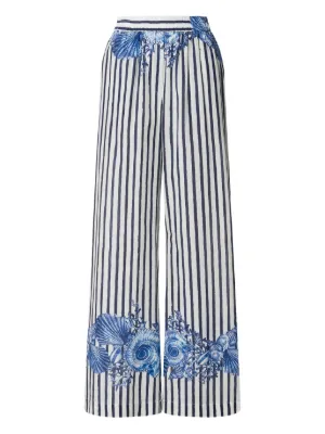 パンツ A FERRETTI Embroidered cotton pants Alberta Ferretti Embroidered Cotton Pants | Balardi