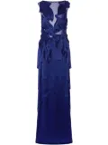 Alberta Ferretti satin maxi dress - Blue