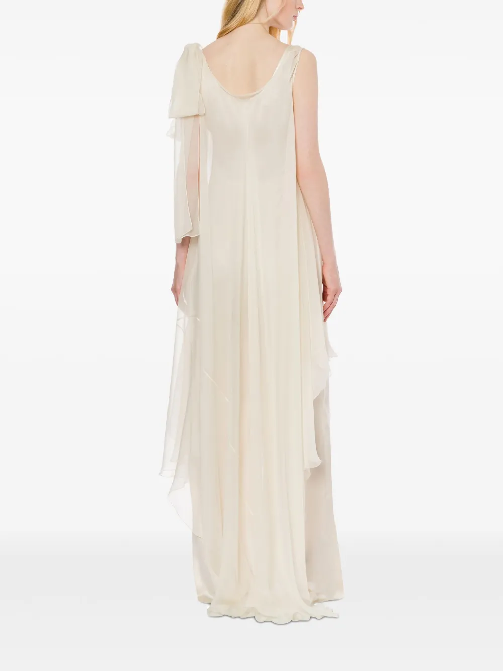 Alberta Ferretti Gedrapeerd jumpsuit Wit