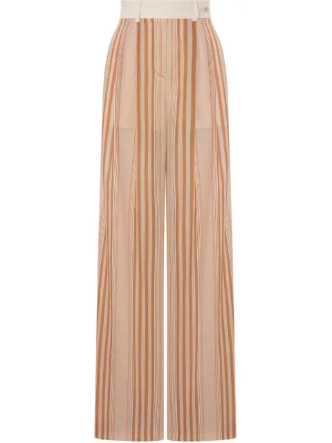 Alberta Ferretti pantalones palazzo con rayas estampadas