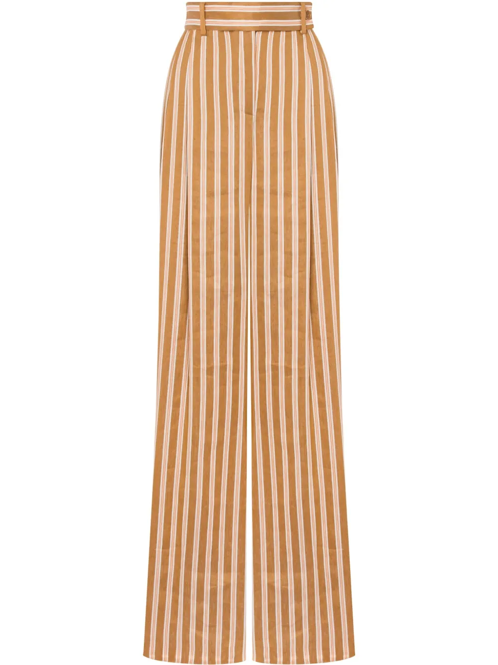 Alberta Ferretti striped wide-leg trousers | Brown | Image 1