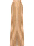 Alberta Ferretti striped wide-leg trousers - Brown