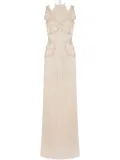 Alberta Ferretti pleated maxi dress - Neutrals