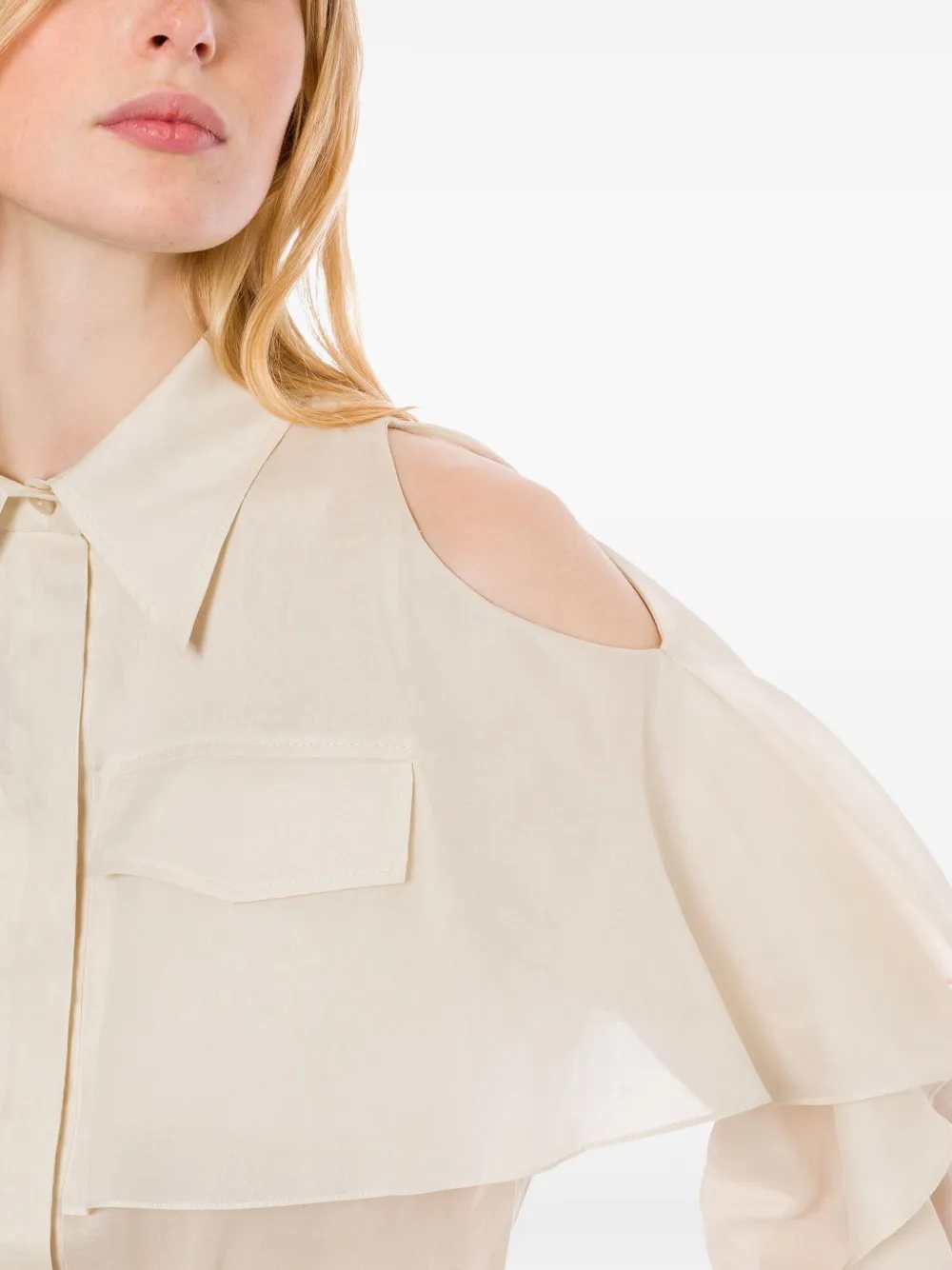 Alberta Ferretti Katoenen shirt Beige