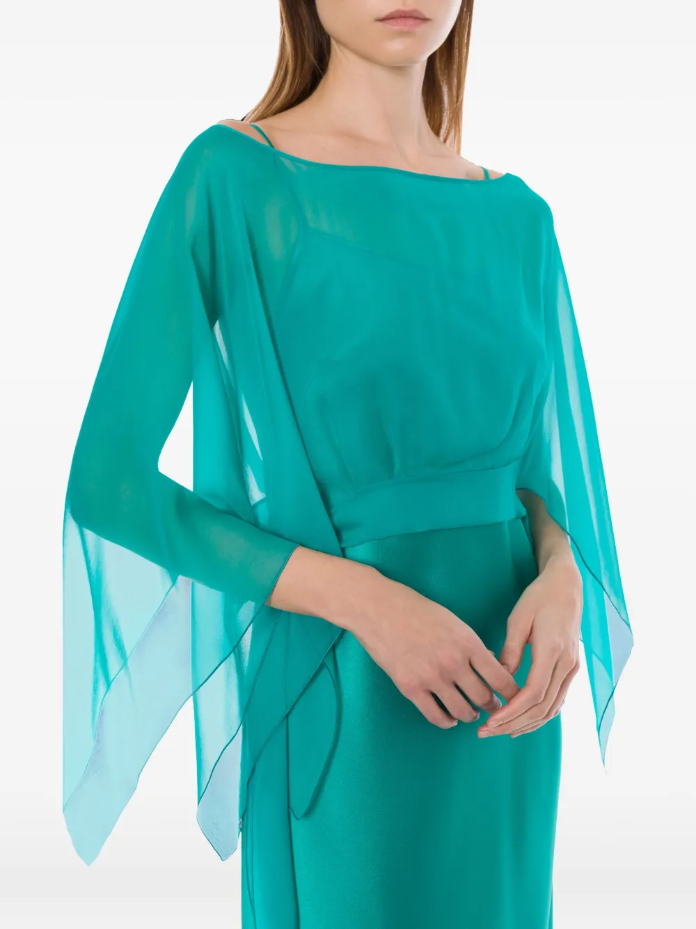 Alberta Ferretti Flared maxi-jurk Groen
