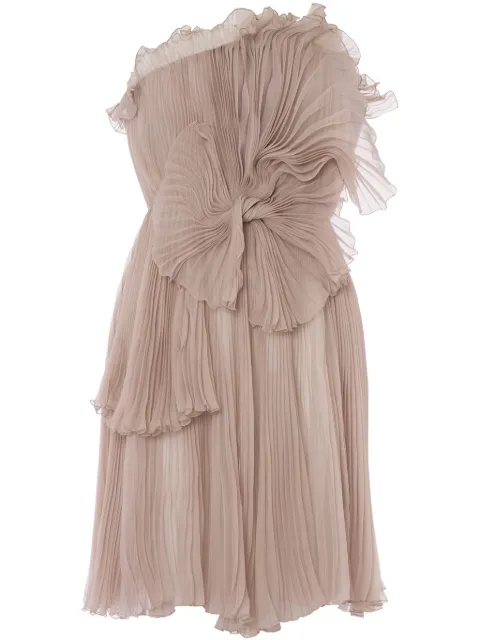 Alberta Ferretti vestido corto con diseño plisado
