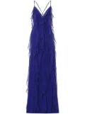 Alberta Ferretti ruffled maxi dress - Blue